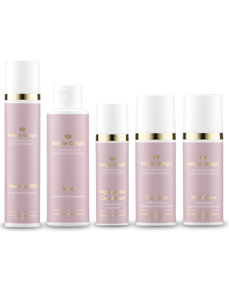 Relight Delight - Glorious Skin - Gesichtspflege -  Set - vegan 330ml