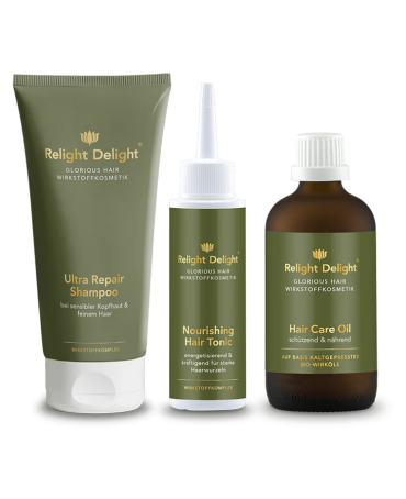 Relight Delight - Glorious Hair - Haarpflege - Set - Keratin Power - unbeduftet 400ml